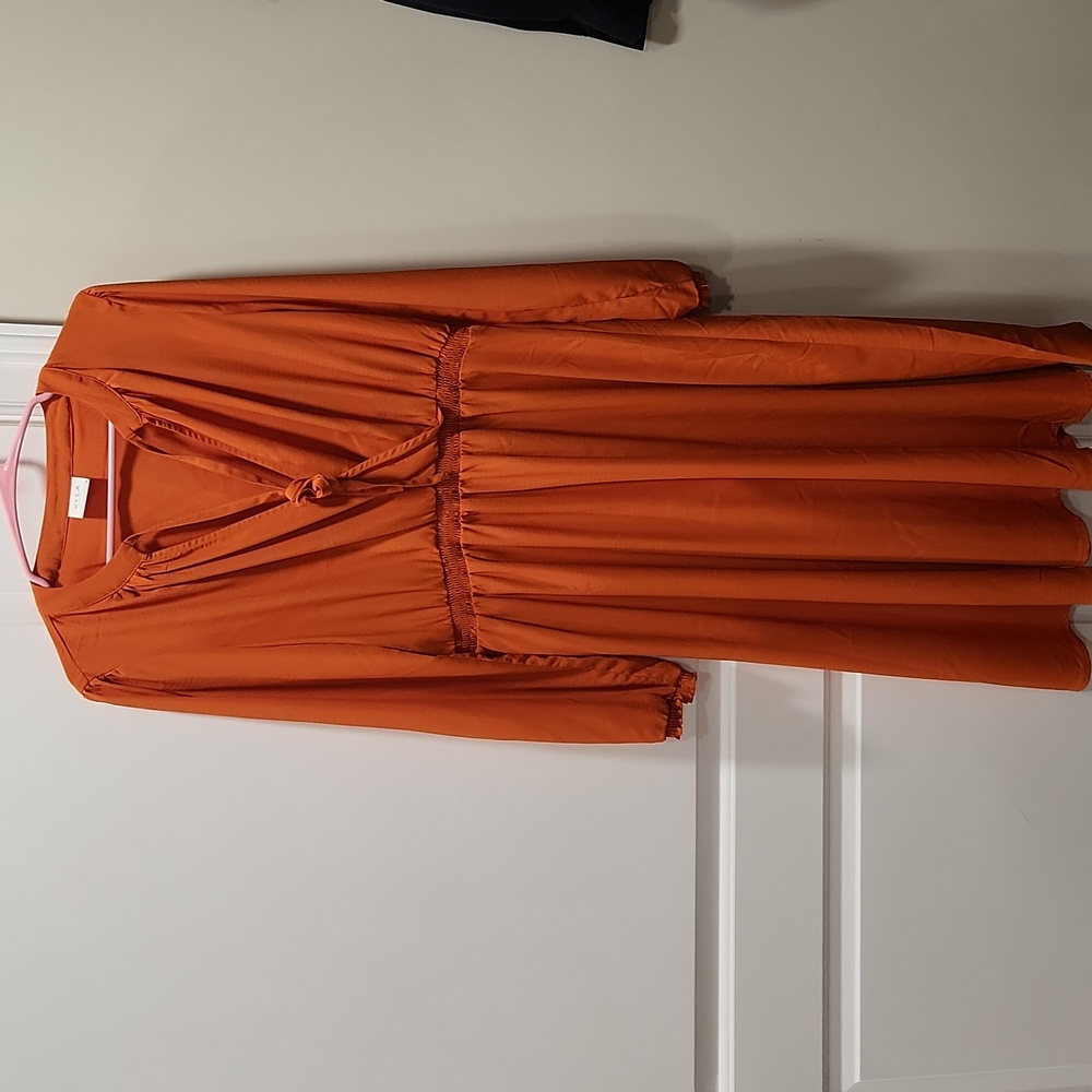 VILA Orange Maxi Dress